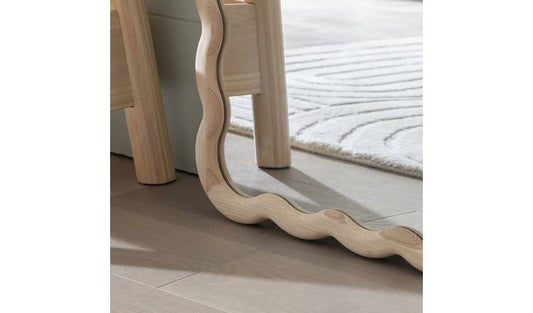 Habitat Solid Ash Full Length Wavy Wall Mirror -150x55cm