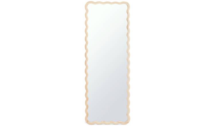 Habitat Solid Ash Full Length Wavy Wall Mirror -150x55cm
