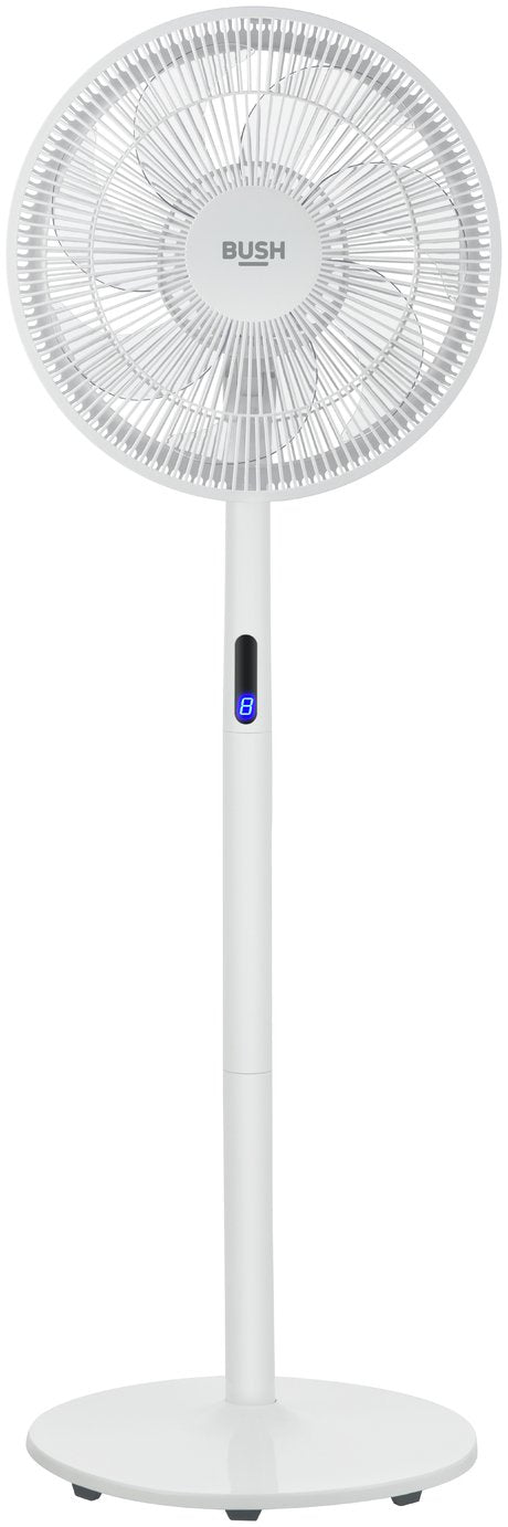 Bush White Pedestal Fan with Remote Control - 16 Inch