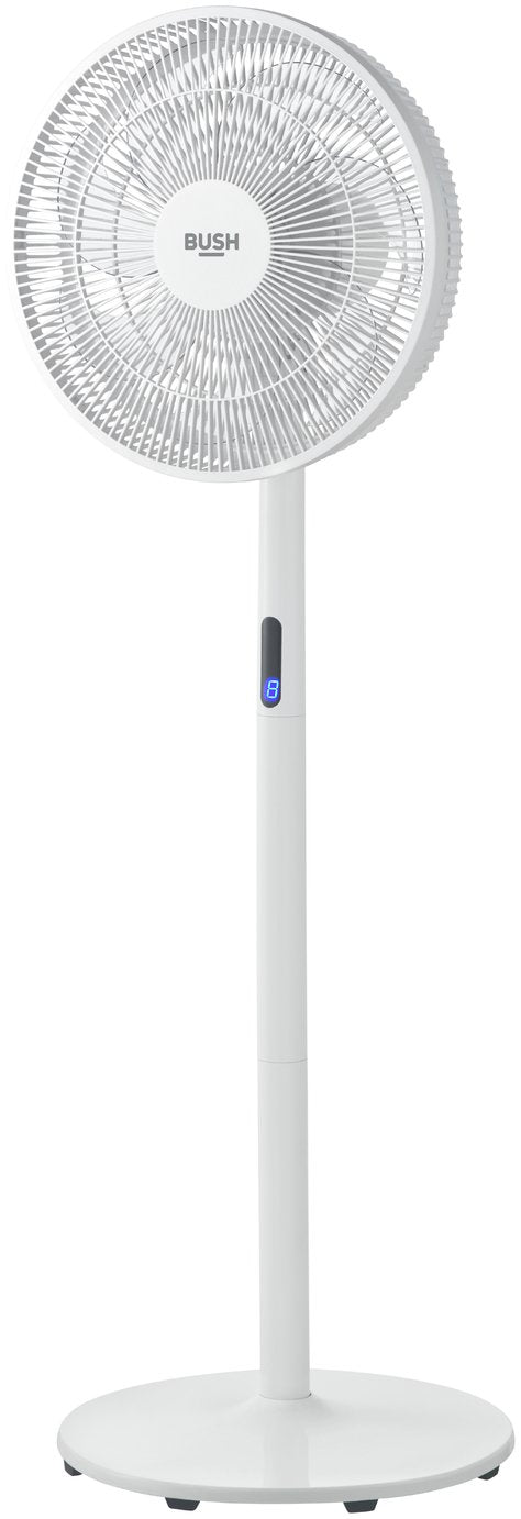 Bush White Pedestal Fan with Remote Control - 16 Inch