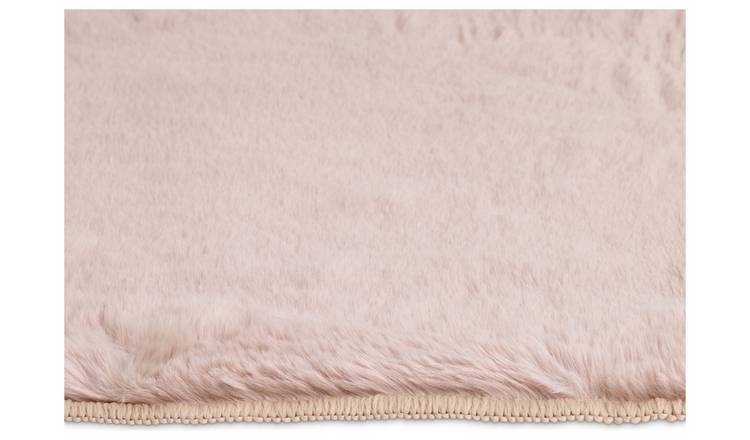 Habitat Cosy Soft Blush Short Pile Rug - 150x80cm