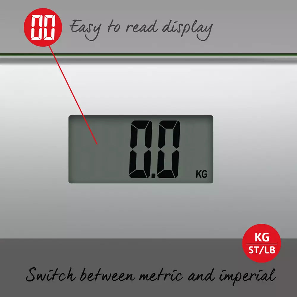 Salter Glass Digital Bathroom Scales - Silver