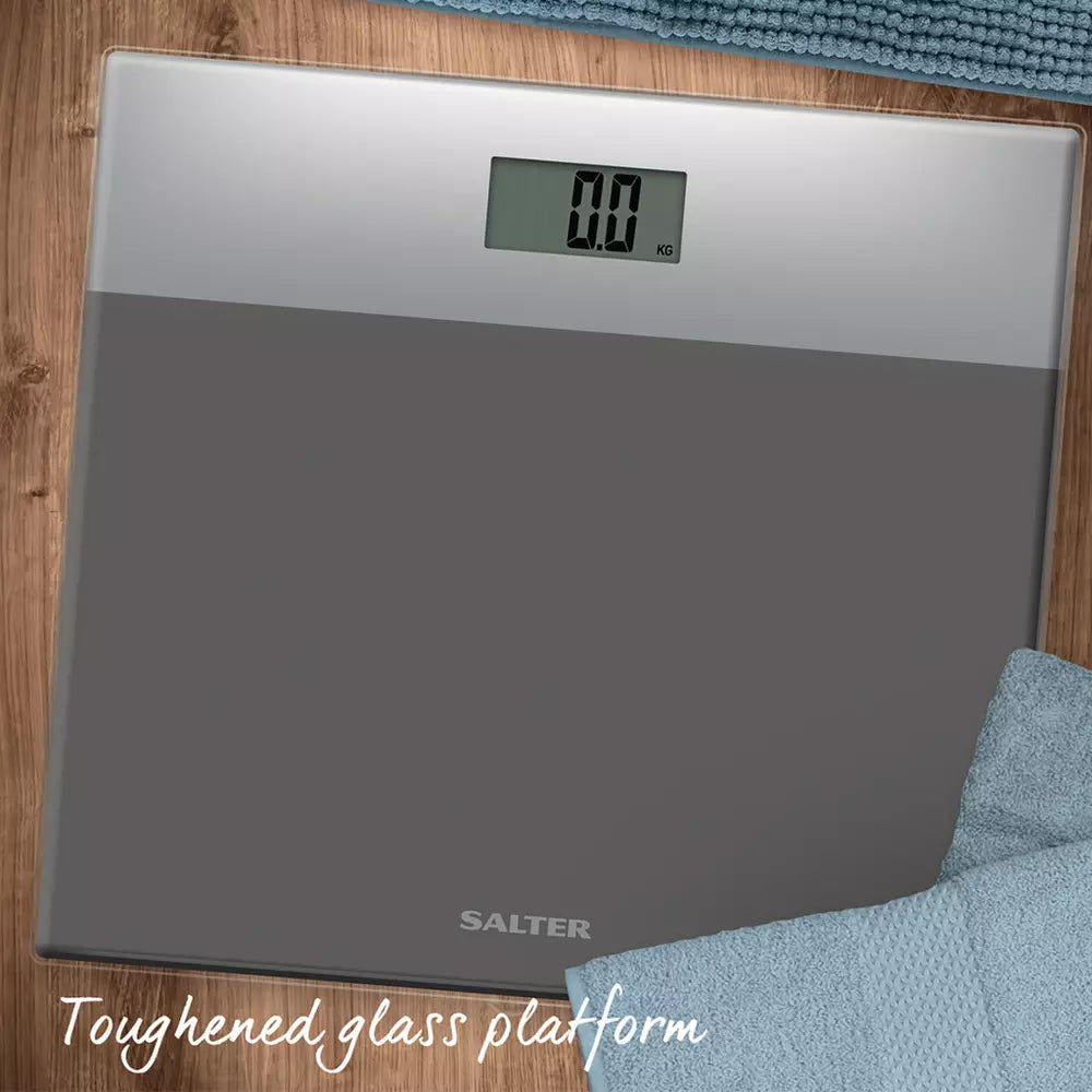 Salter Glass Digital Bathroom Scales - Silver
