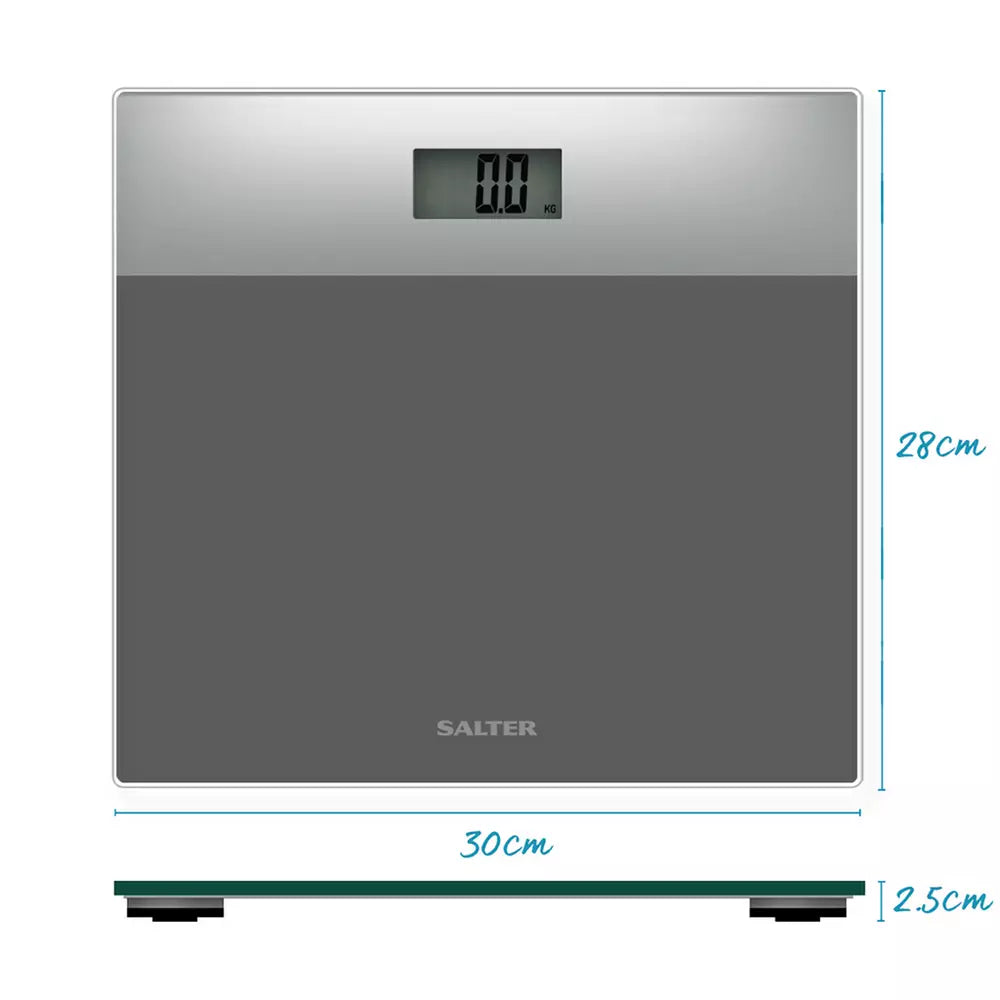 Salter Glass Digital Bathroom Scales - Silver