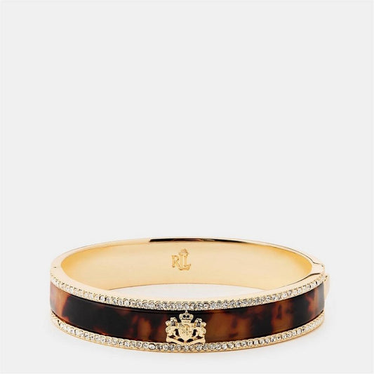 Lauren Ralph Lauren Tortoise & Gold Crest Logo Bangle