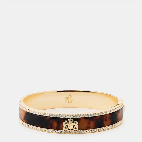 Lauren by Ralph Lauren Lauren Ralph Lauren Tortoise & Gold Crest Logo Bangle