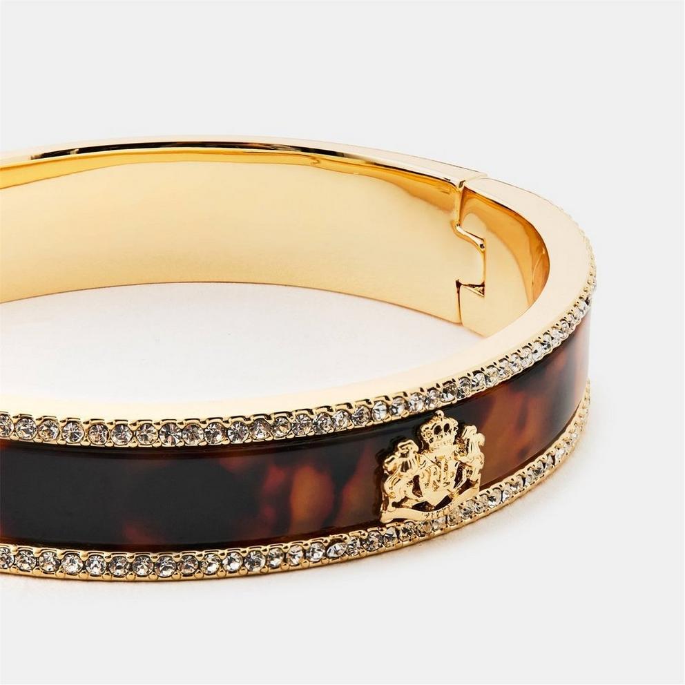 Lauren Ralph Lauren Tortoise & Gold Crest Logo Bangle
