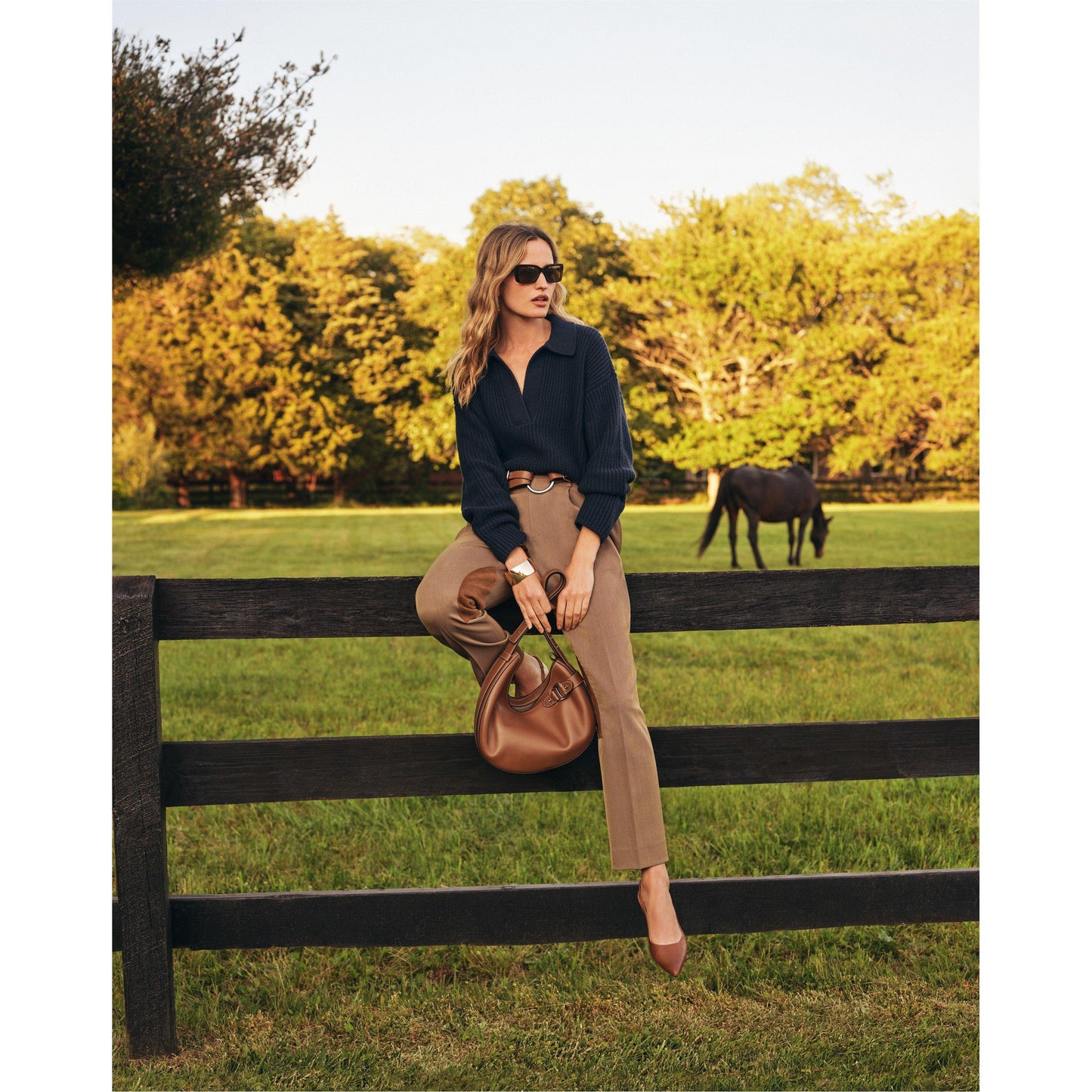 Lauren by Ralph Lauren Lauren Ralph Lauren Tortoise & Gold Crest Logo Bangle