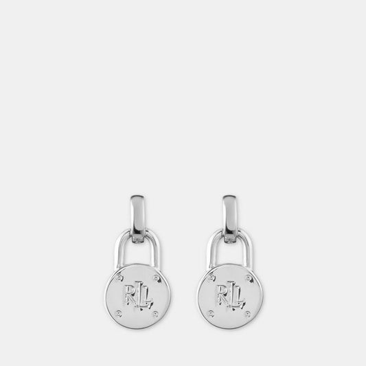 Lauren Ralph Lauren Sterling Silver Padlock Drop Earrings