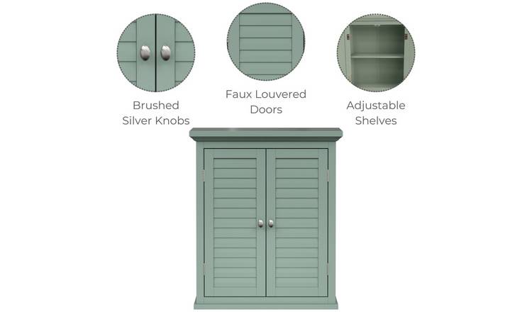 Teamson Glancy 2 Door Wall Cabinet - Sage Green