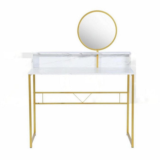 Dressing Desk with Mirror and Shelf