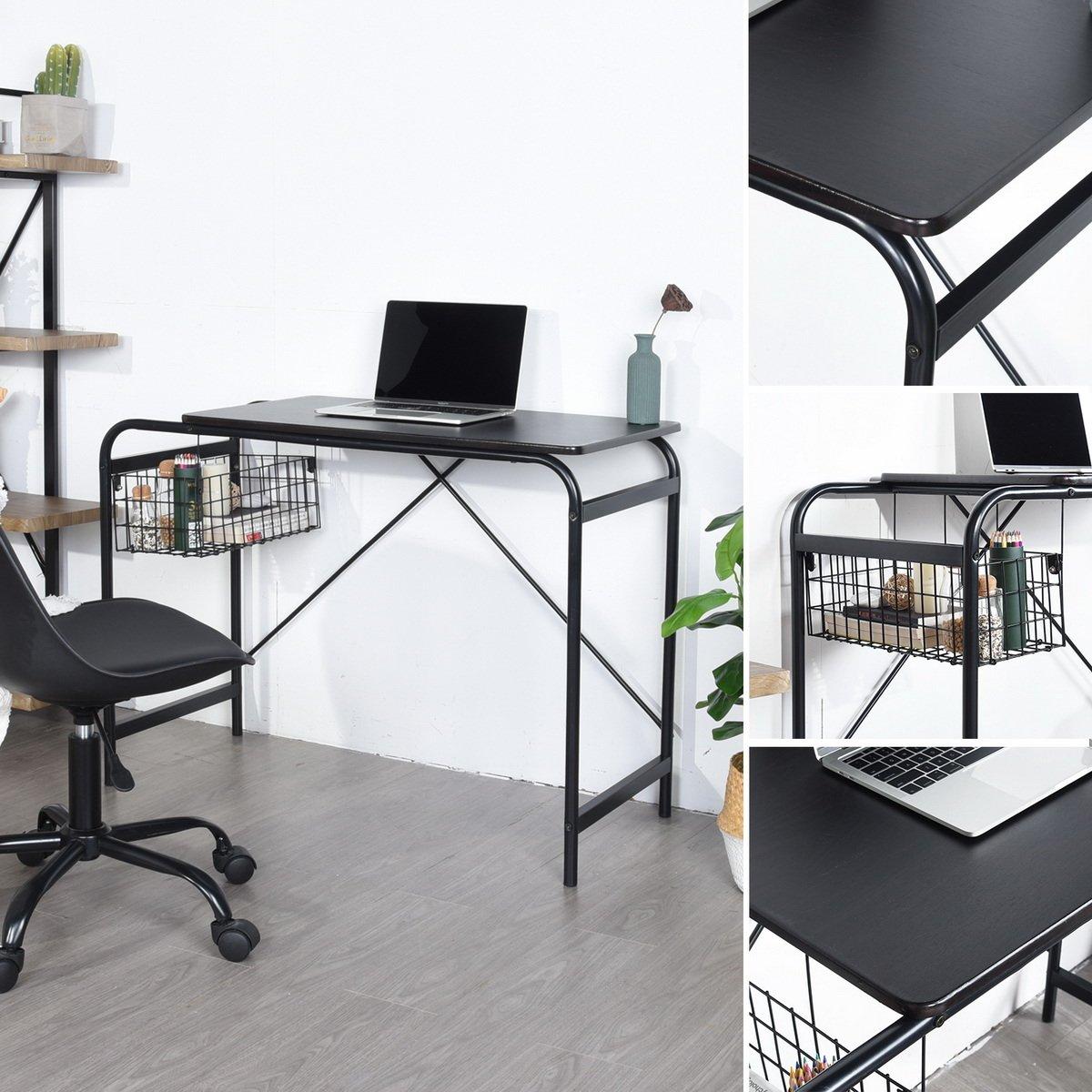 FurnitureR Habibi 100cm Desk with Basket