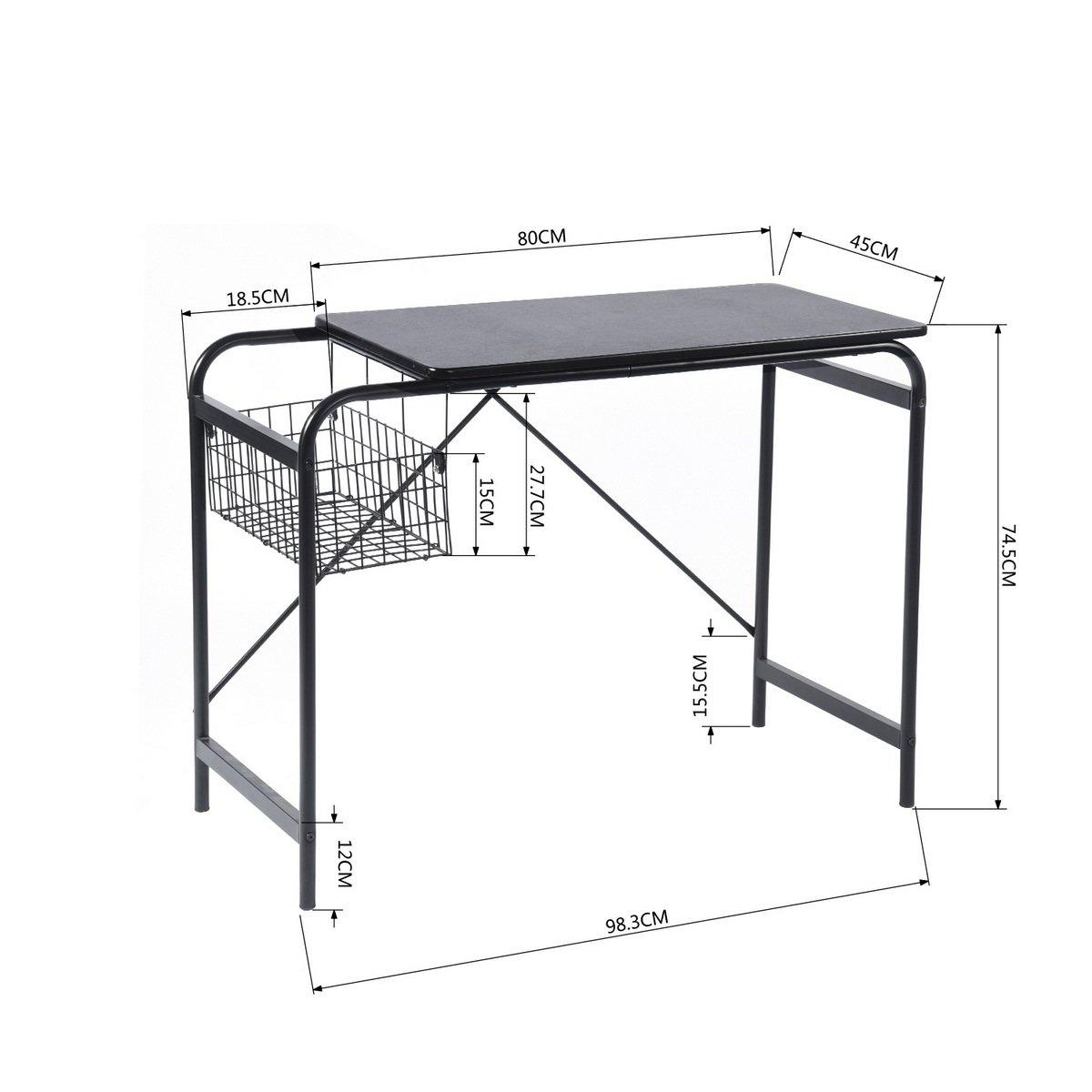 FurnitureR Habibi 100cm Desk with Basket