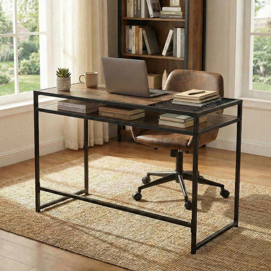 FurnitureR Line Alfi 110cm Desk with One Shelf