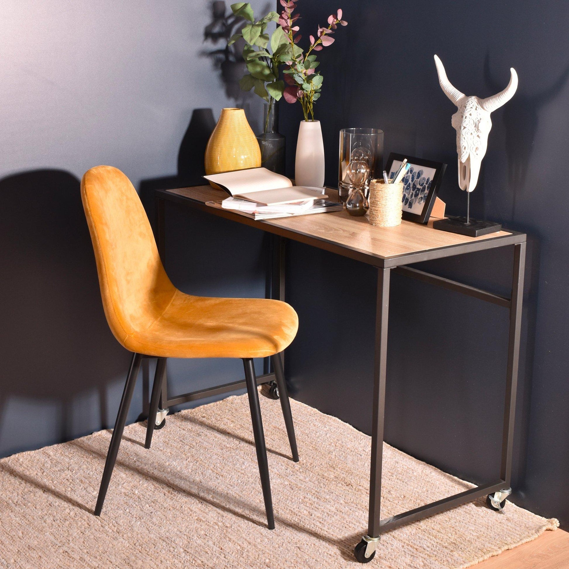 FurnitureR Waikaia 100cm Desk with Wheels