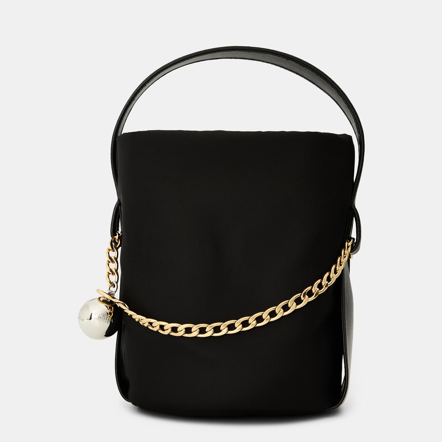 Prada Petit Sac Noir mini Re-Nylon and nappa leather bucket bag