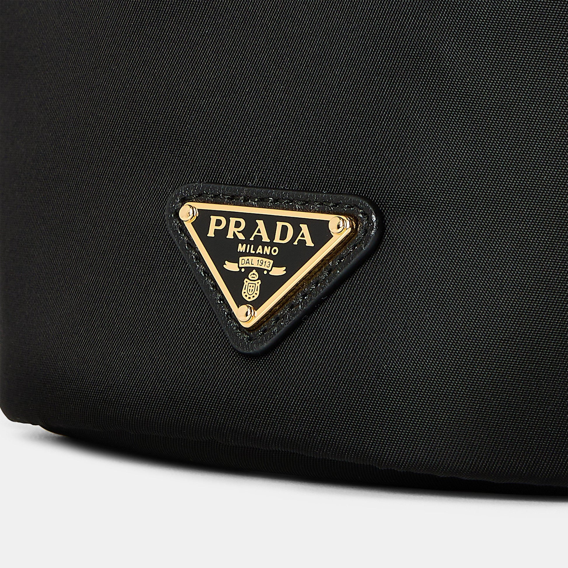 Prada Petit Sac Noir mini Re-Nylon and nappa leather bucket bag