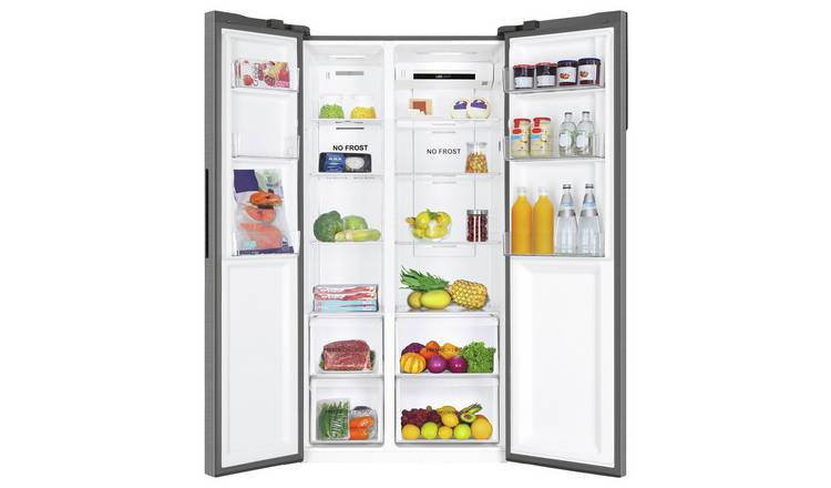 Haier HSR3918ENPG American Fridge Freezer - Silver