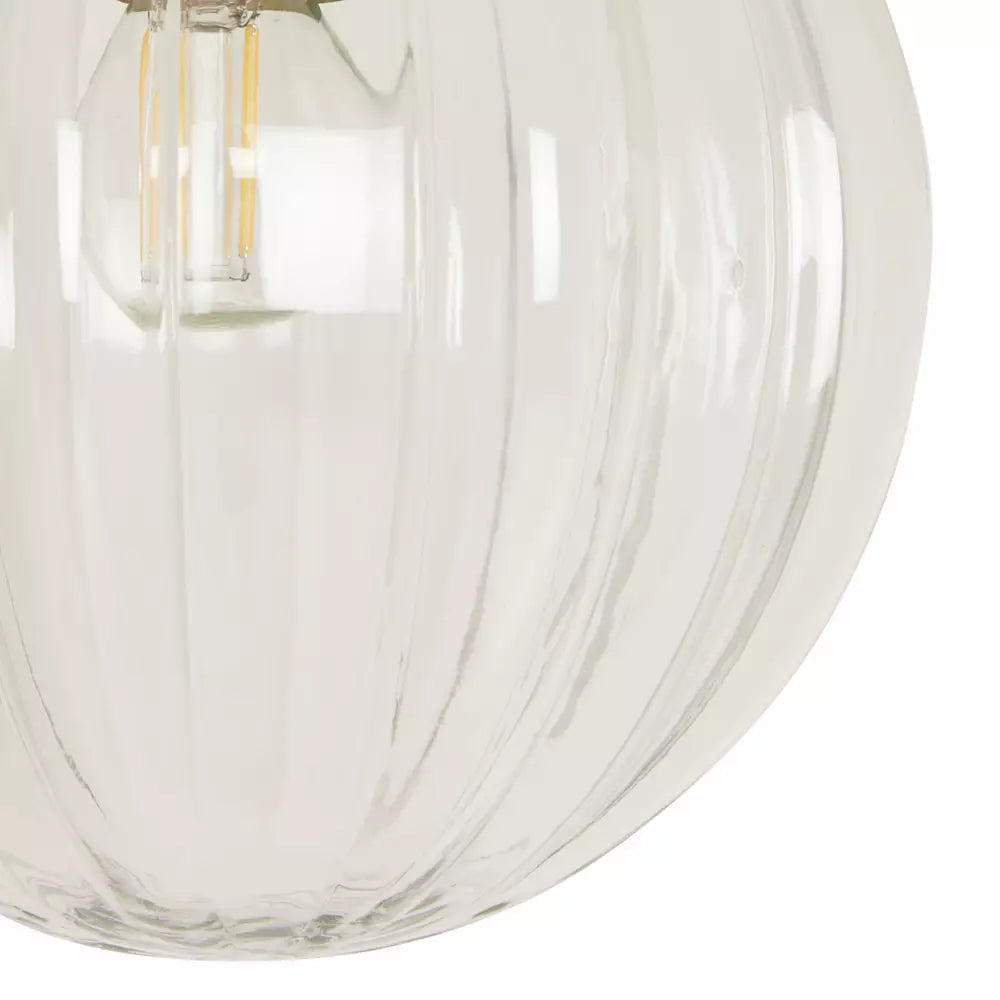 Habitat Metal Bathroom Flush Ceiling Light - Brushed Brass