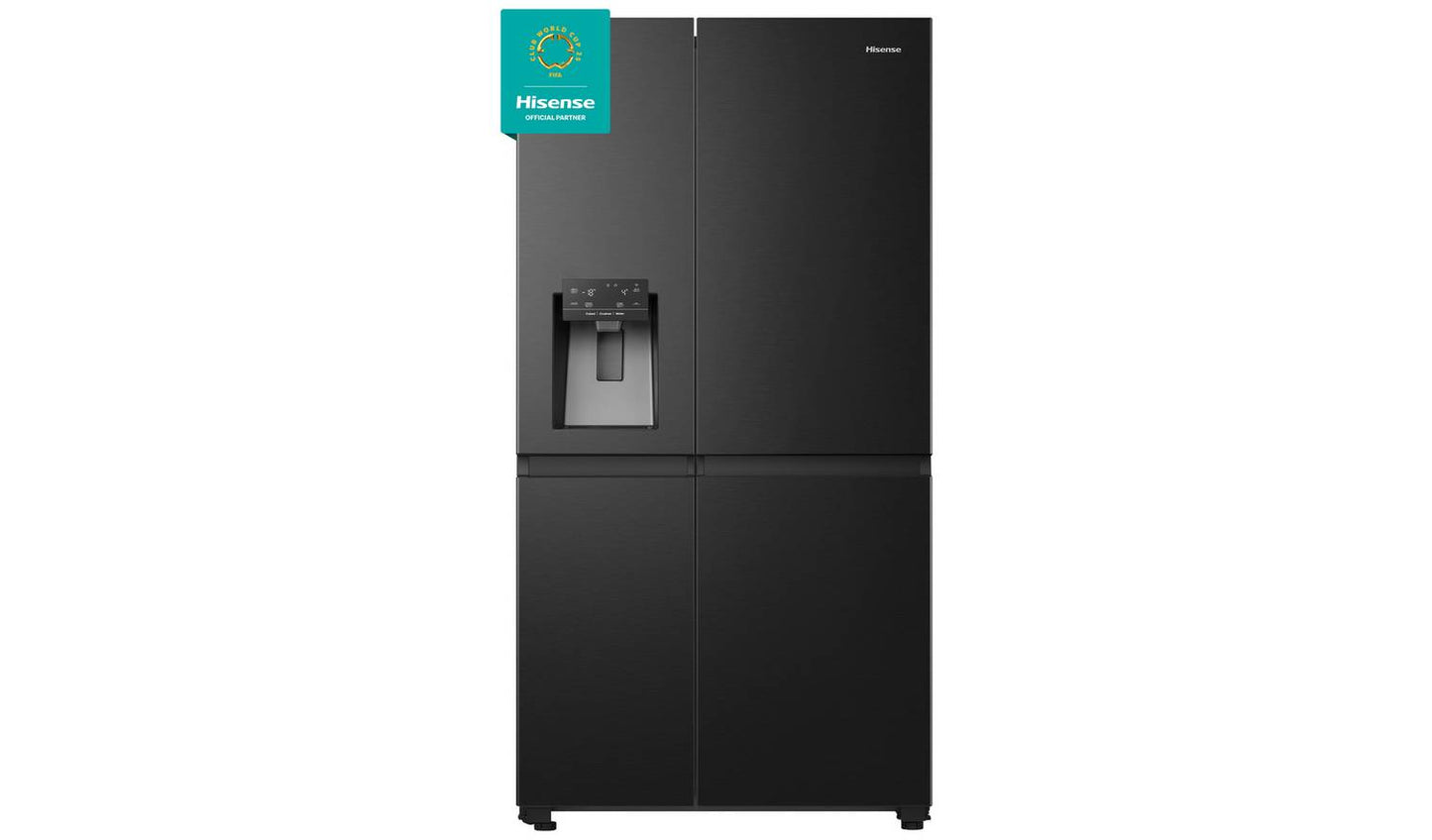 Hisense RS818N4TFE American Fridge Freezer - Black