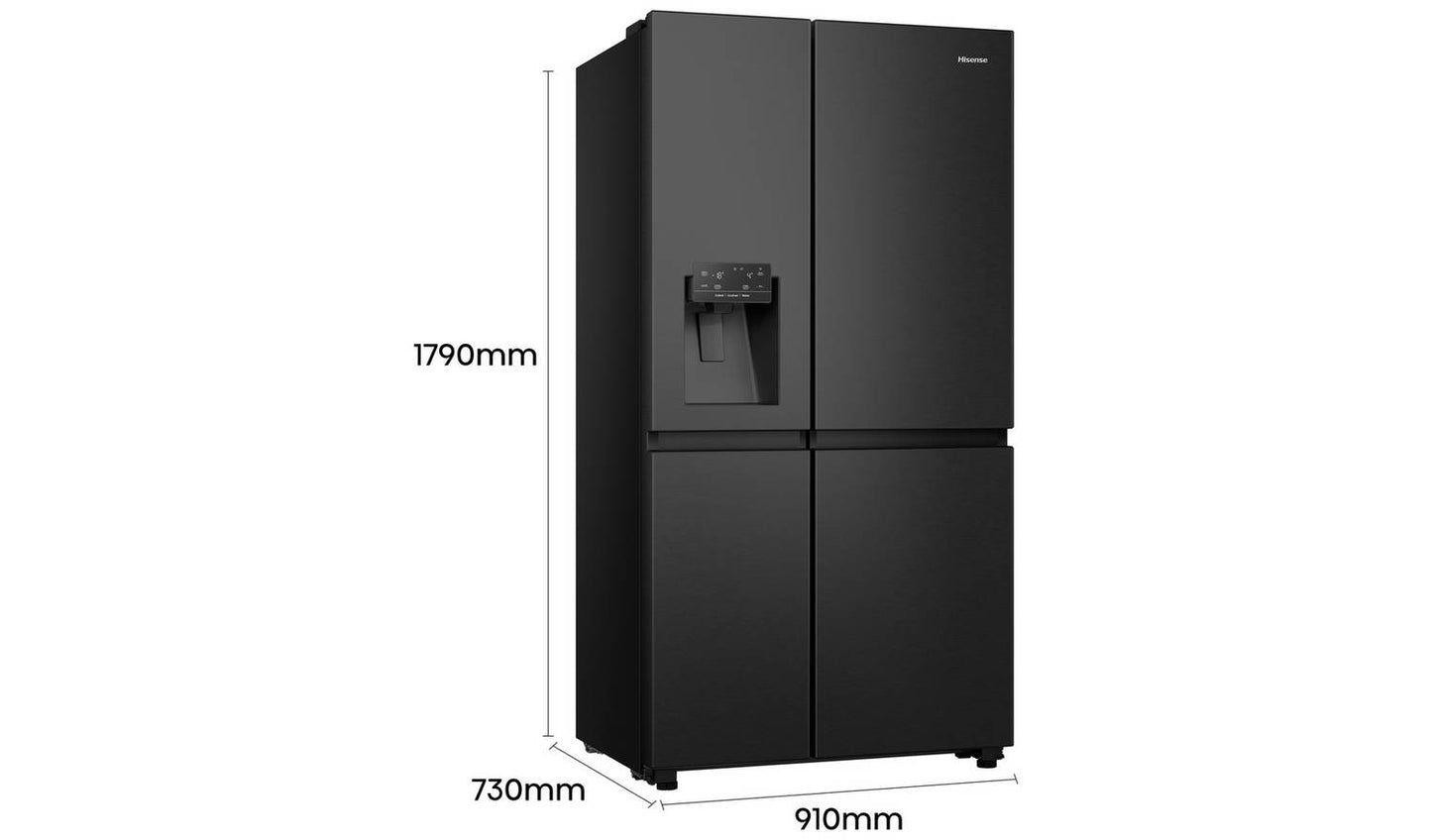 Hisense RS818N4TFE American Fridge Freezer - Black