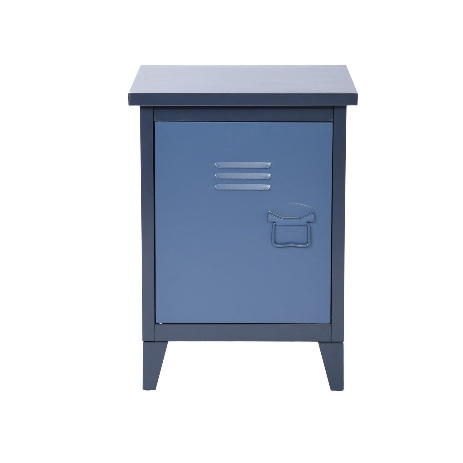 Metal Bedside Cabinet with Door and Shelf 44 x 39 x 60.5 cm
