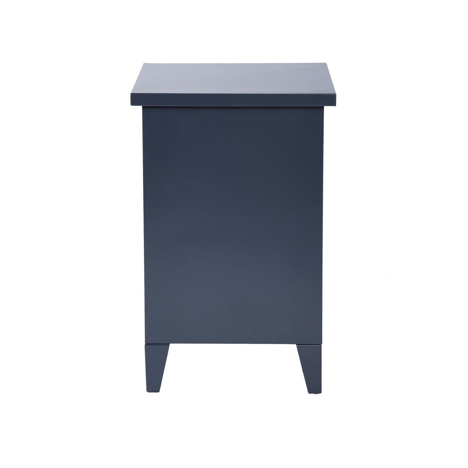 Metal Bedside Cabinet with Door and Shelf 44 x 39 x 60.5 cm