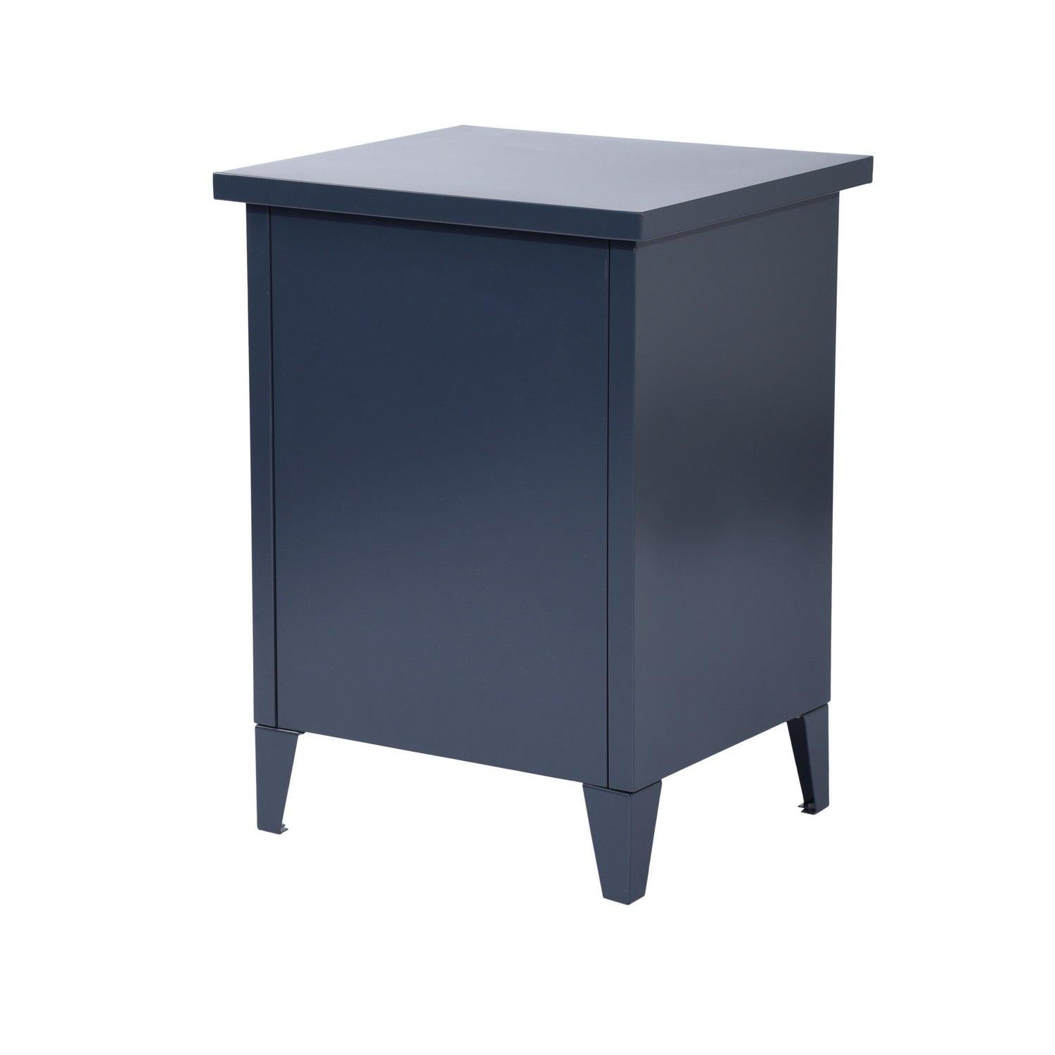 Metal Bedside Cabinet with Door and Shelf 44 x 39 x 60.5 cm