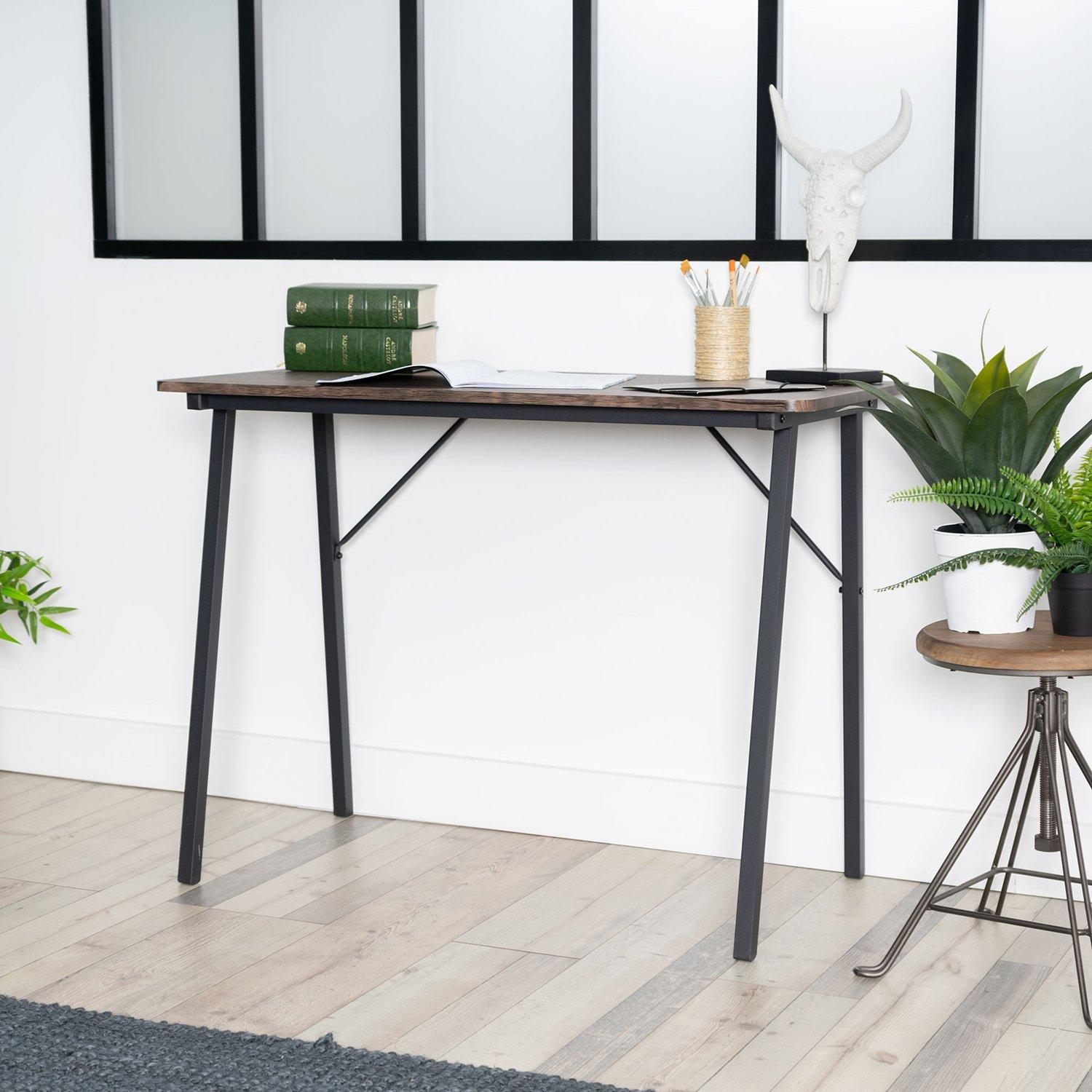 FurnitureR Folding Computer Desk – Small Writing Table