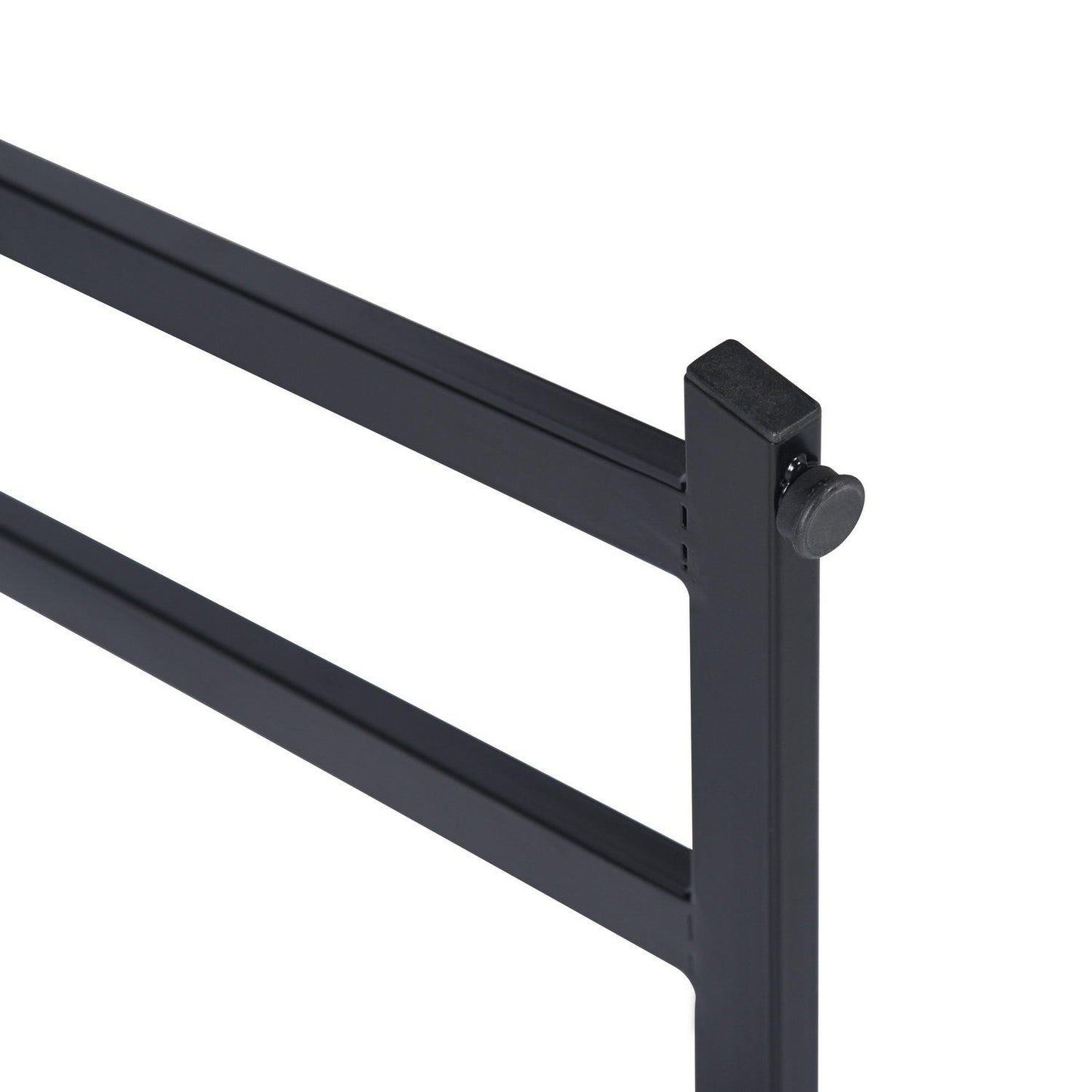 FurnitureR Computer Desk Black Metal Frame Writing Table