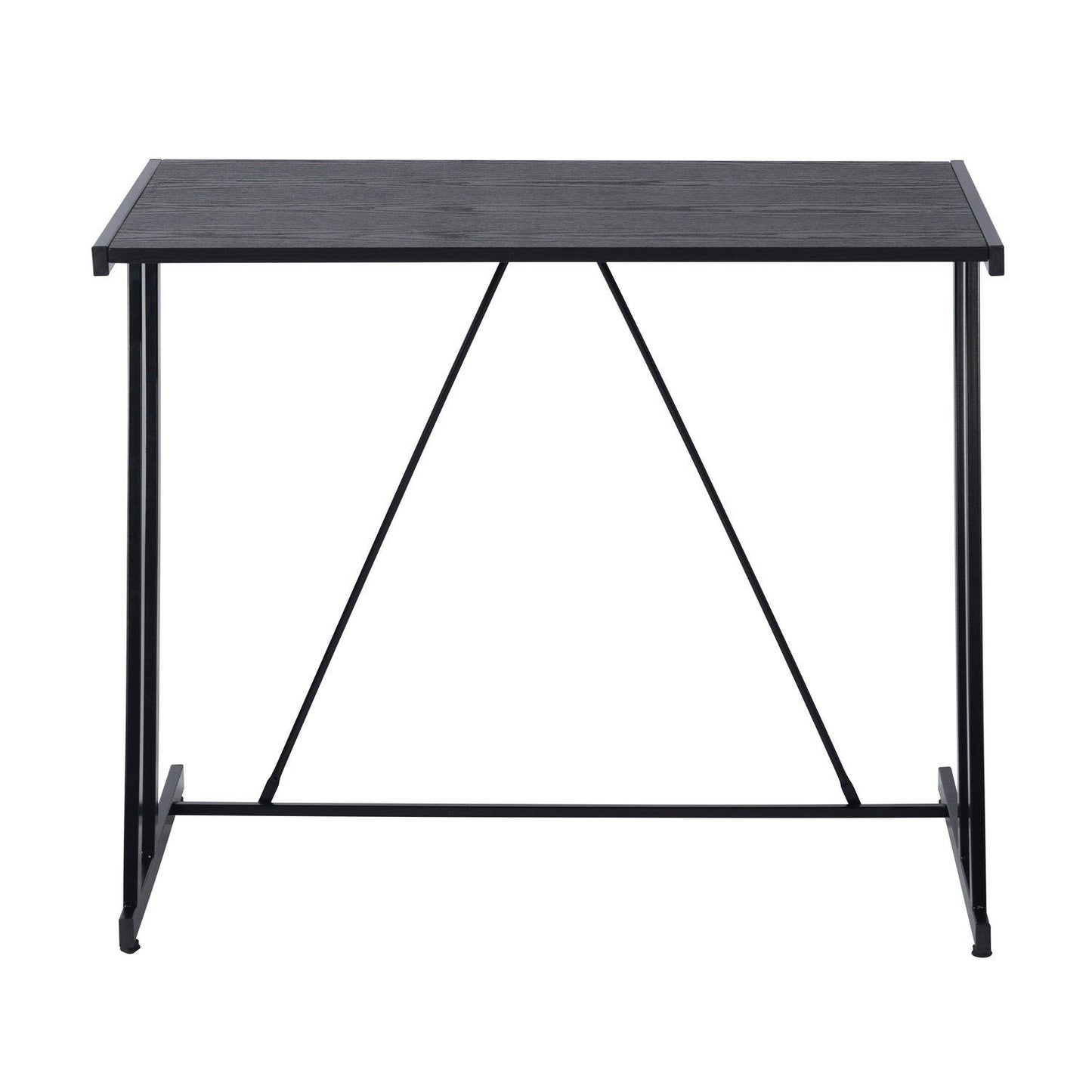 FurnitureR Computer Desk Black Metal Frame Writing Table