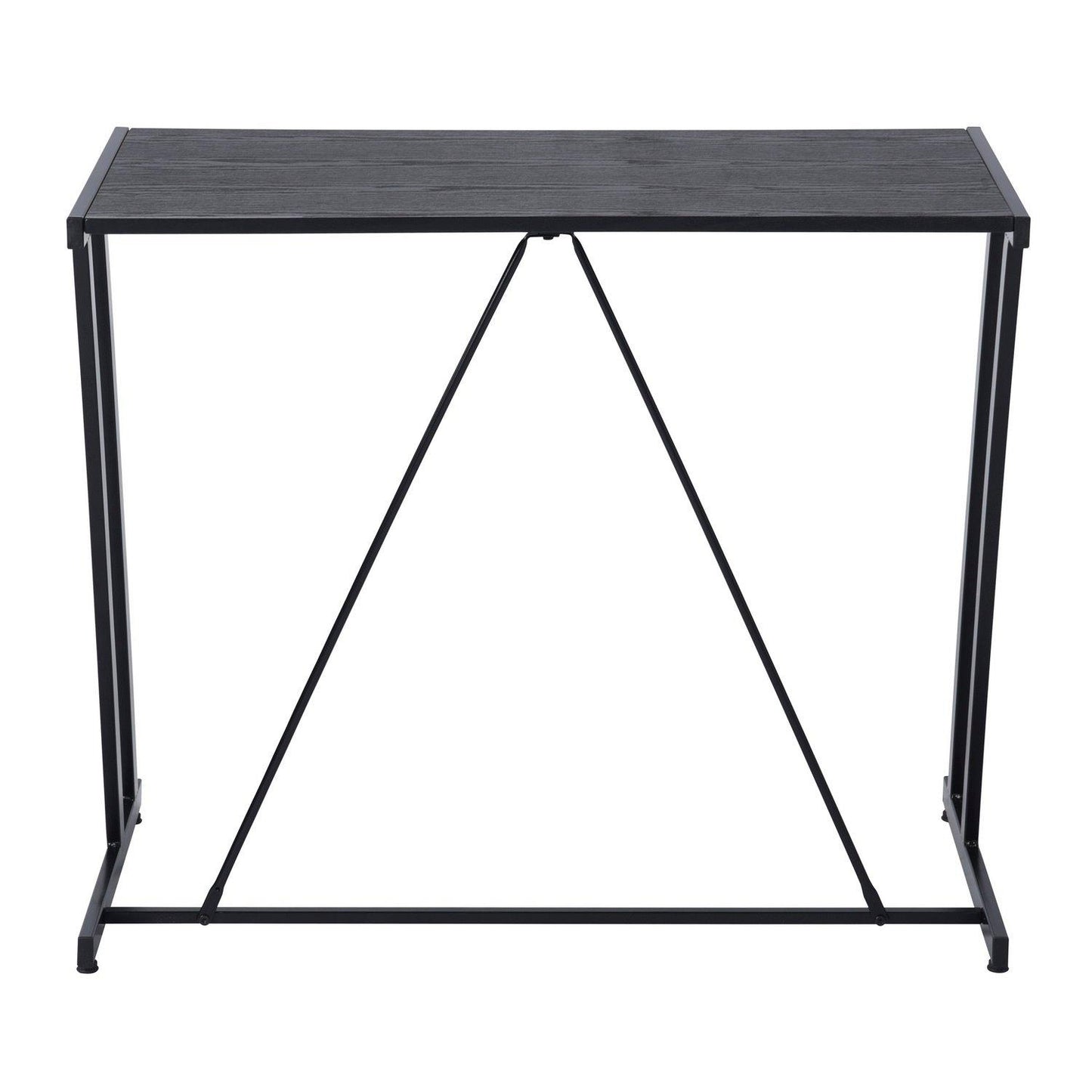 FurnitureR Computer Desk Black Metal Frame Writing Table