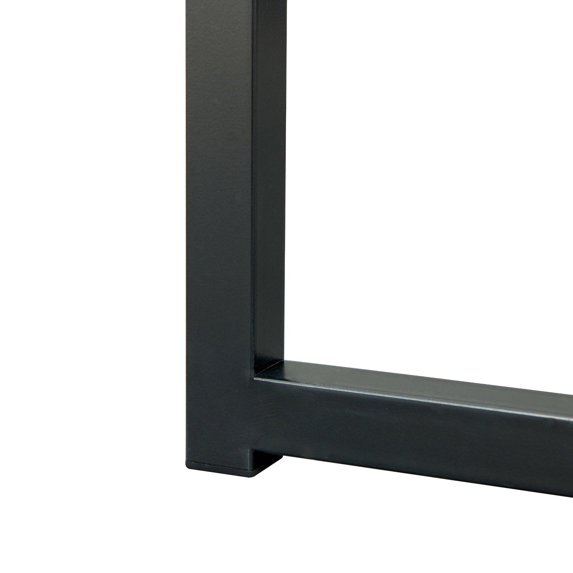 FurnitureR L-Shaped Corner Desk 129 cm Home Office Computer Table with Metal Frame