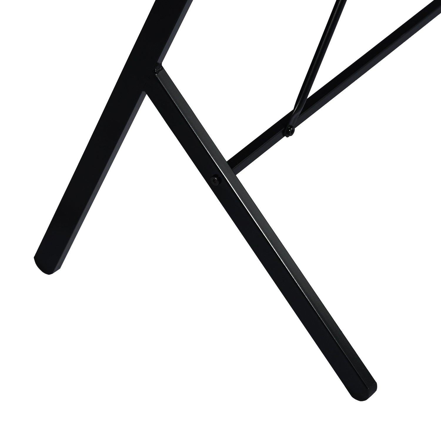 FurnitureR Computer Desk 90x48 cm Black Writing Table with Metal Frame