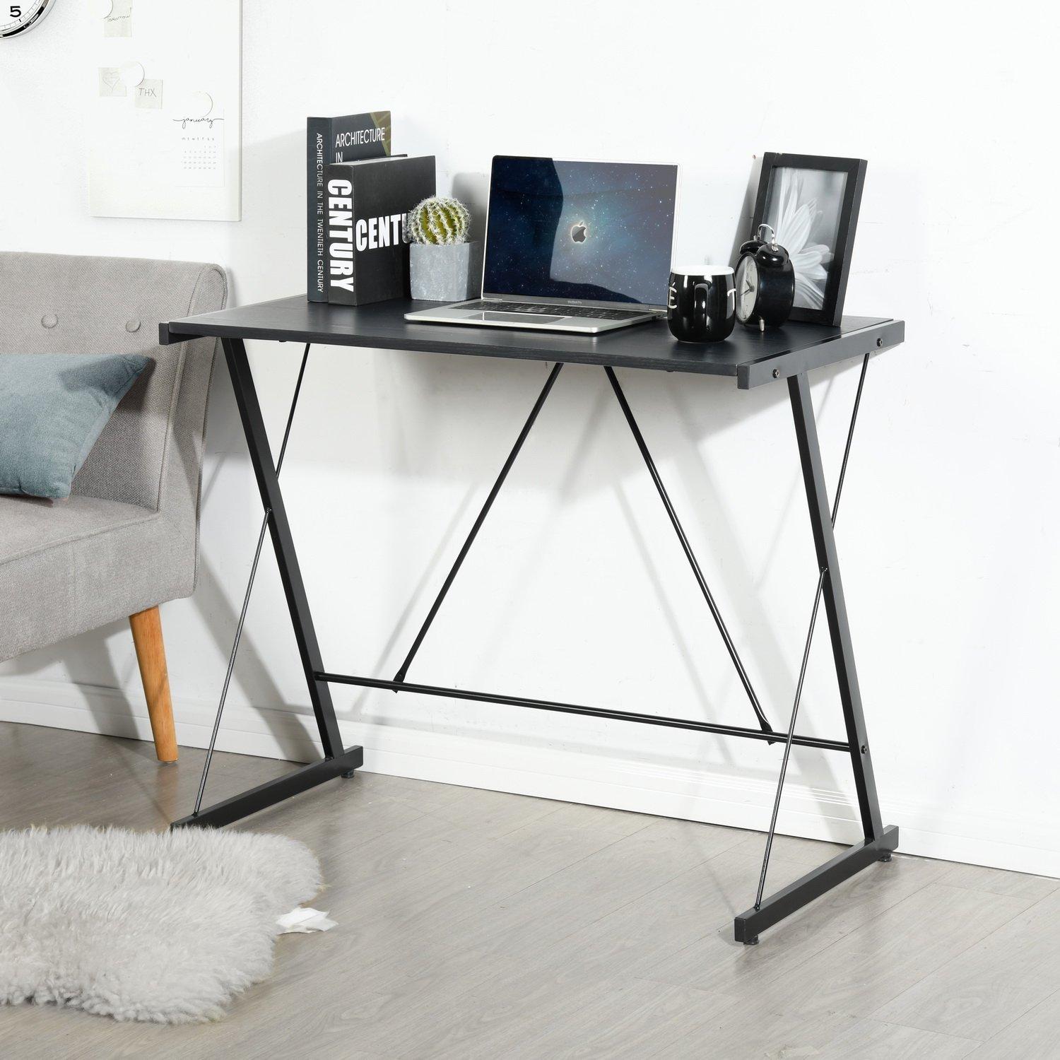 Madison Condelle Computer Desk Compact Writing Table with Metal Frame