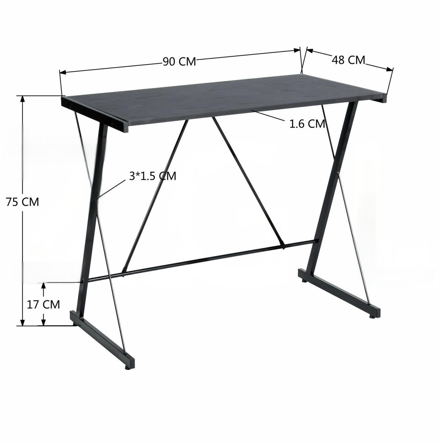 Madison Condelle Computer Desk Compact Writing Table with Metal Frame