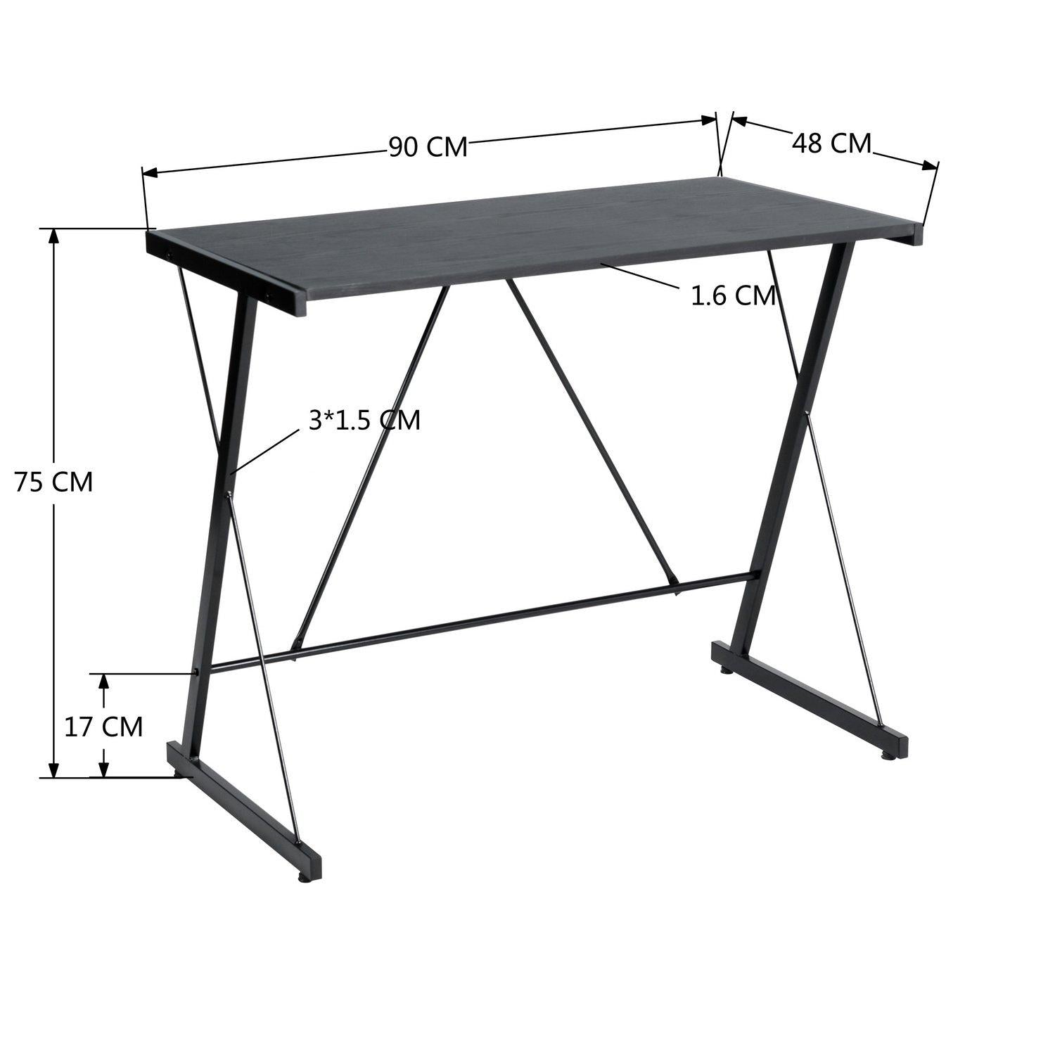 Madison Condelle Computer Desk Compact Writing Table with Metal Frame