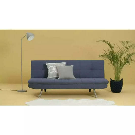 Argos Home Nolan Fabric 3 Seater Clic Clac Sofa Bed - Blue