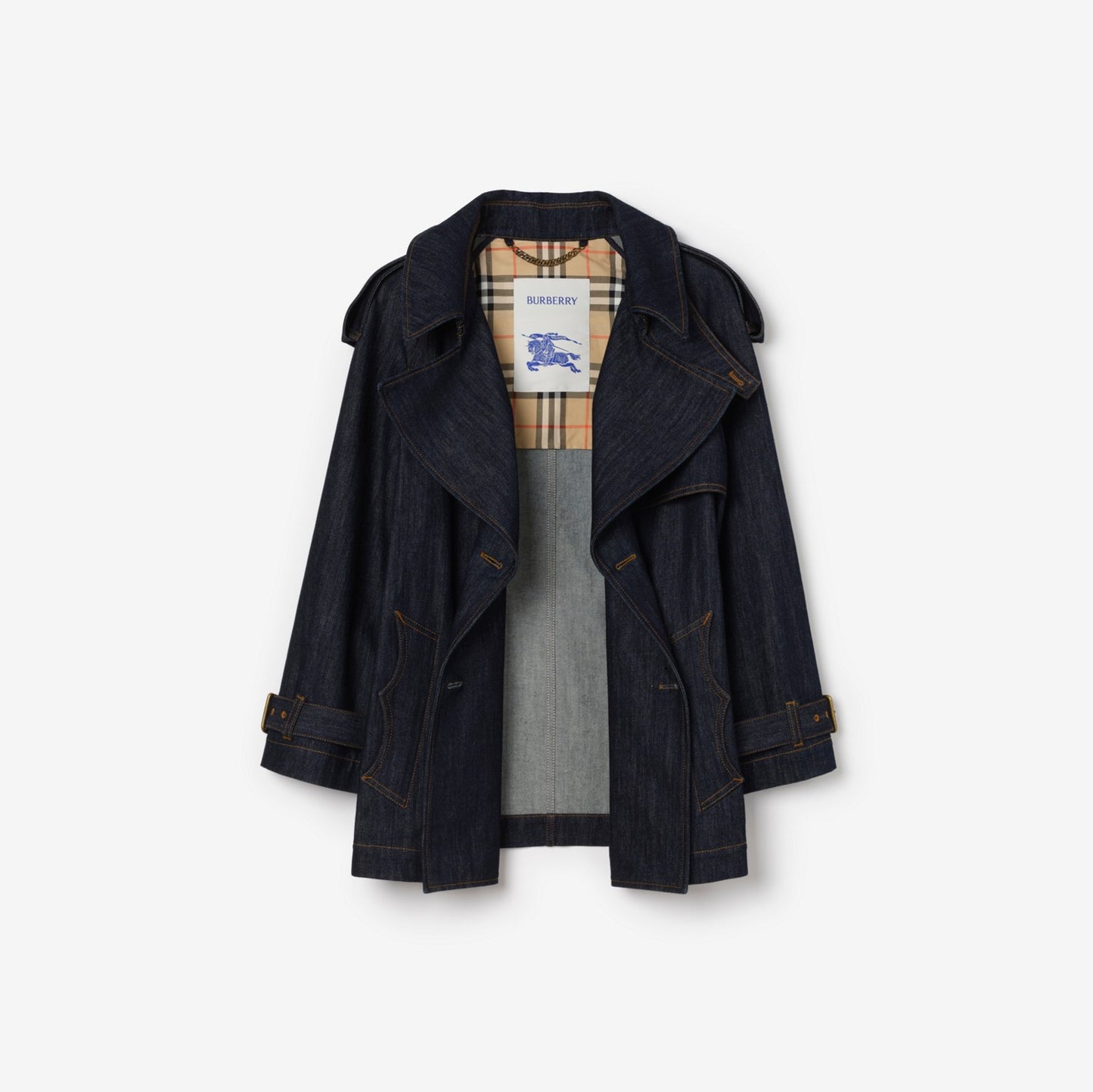 Short Denim Fitzrovia Trench Coat
