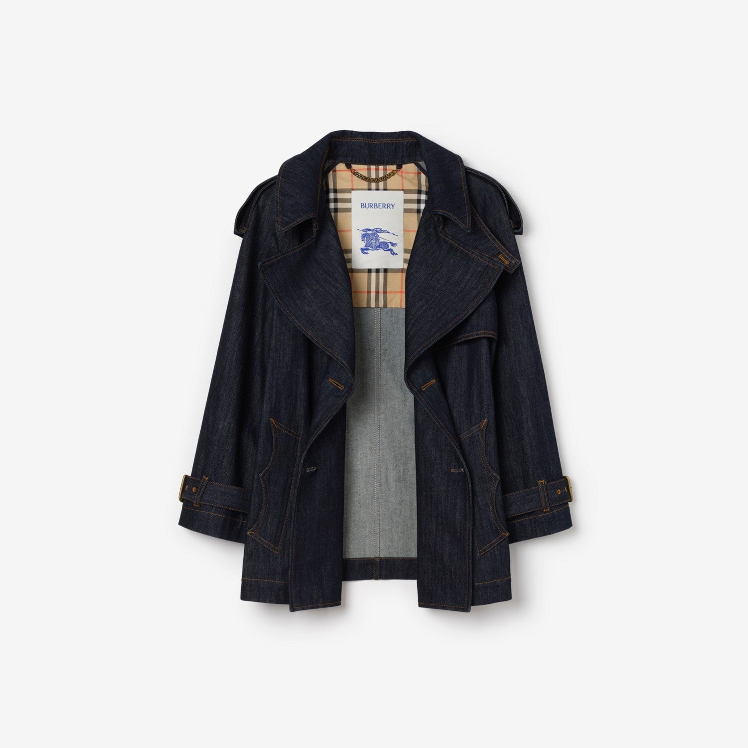 Short Denim Fitzrovia Trench Coat