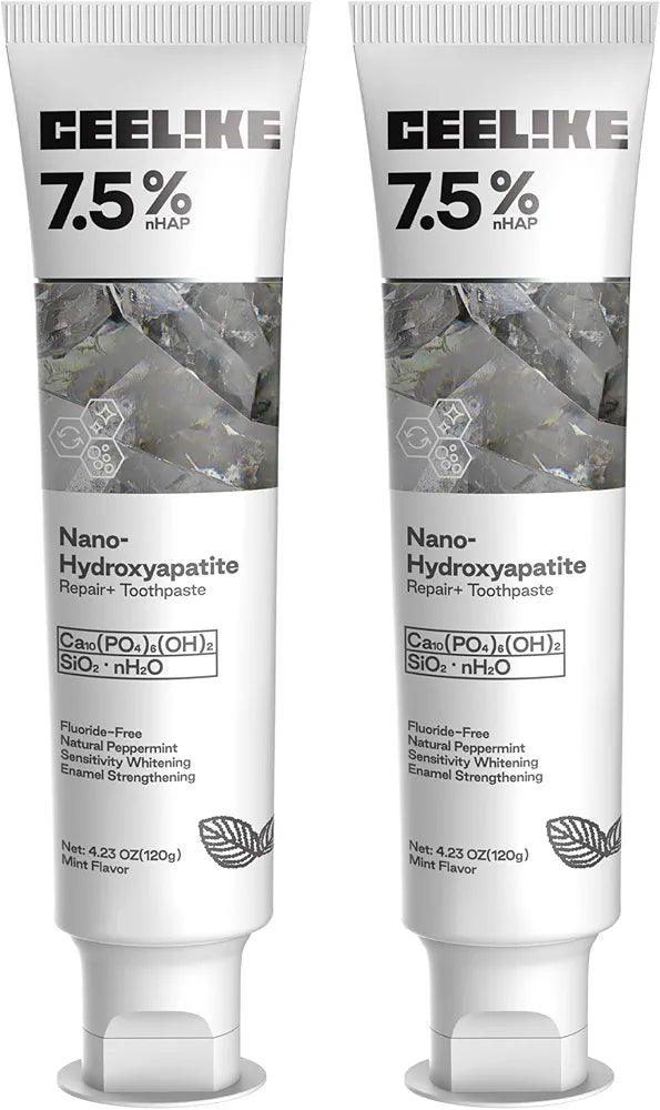7.5% Hydroxyapatite Toothpaste - Enamel Strengthening & Whitening Formula, 2 x 120g
