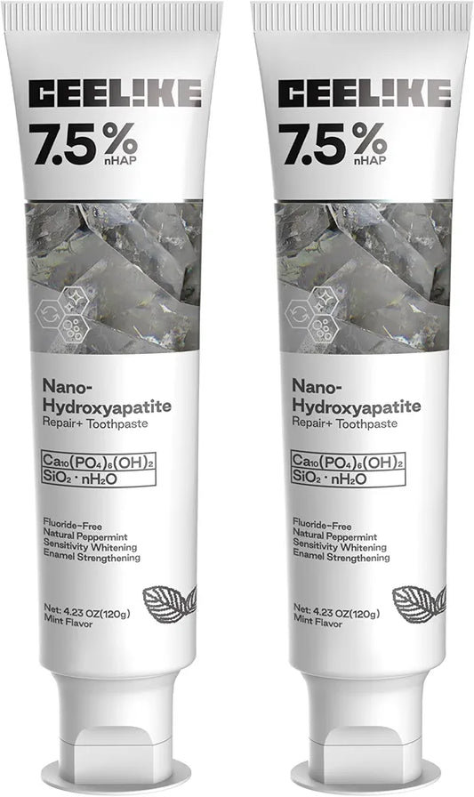 7.5% Hydroxyapatite Toothpaste - Enamel Strengthening & Whitening Formula, 2 x 120g