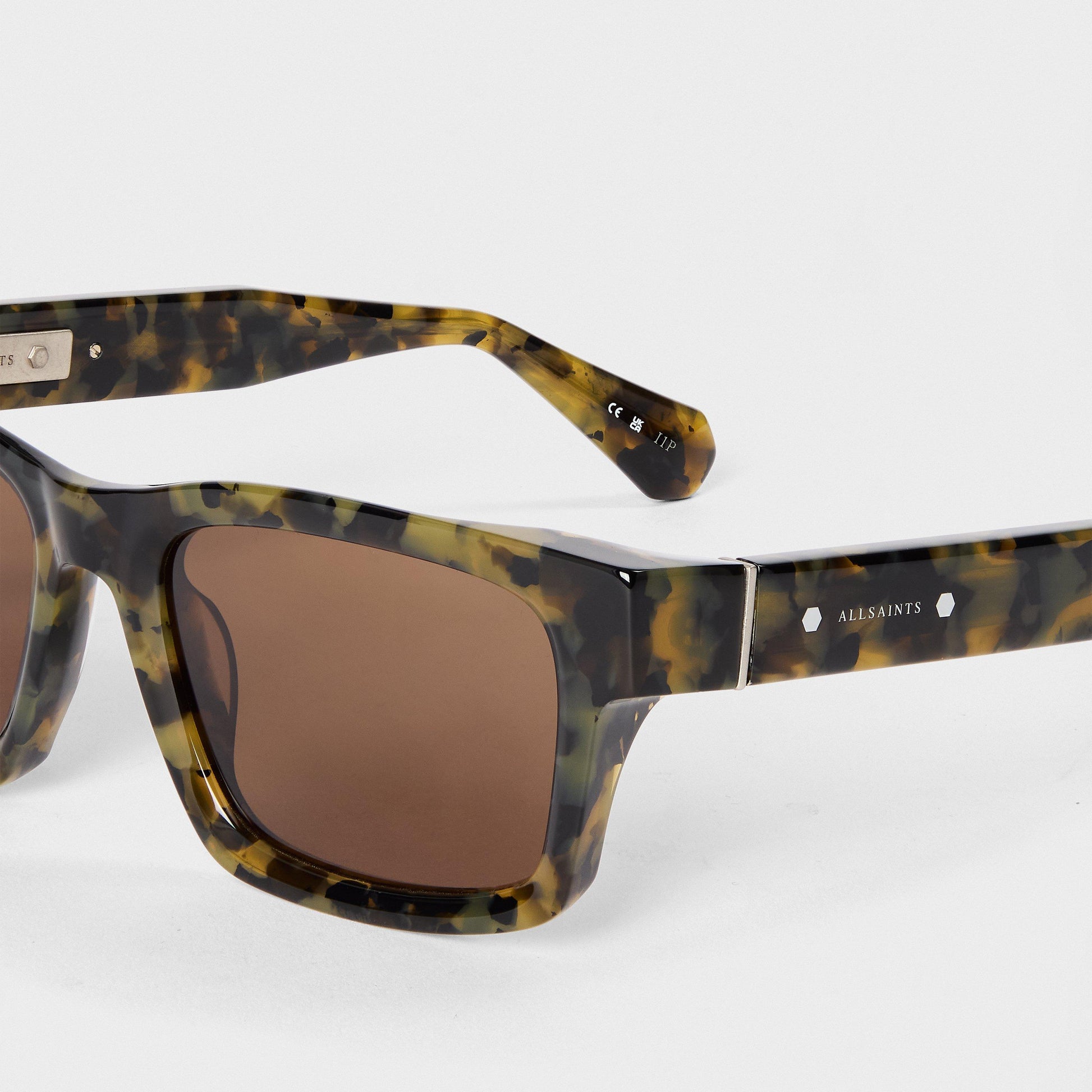 AllSaints Men's Structured Rectangle Sunglasses