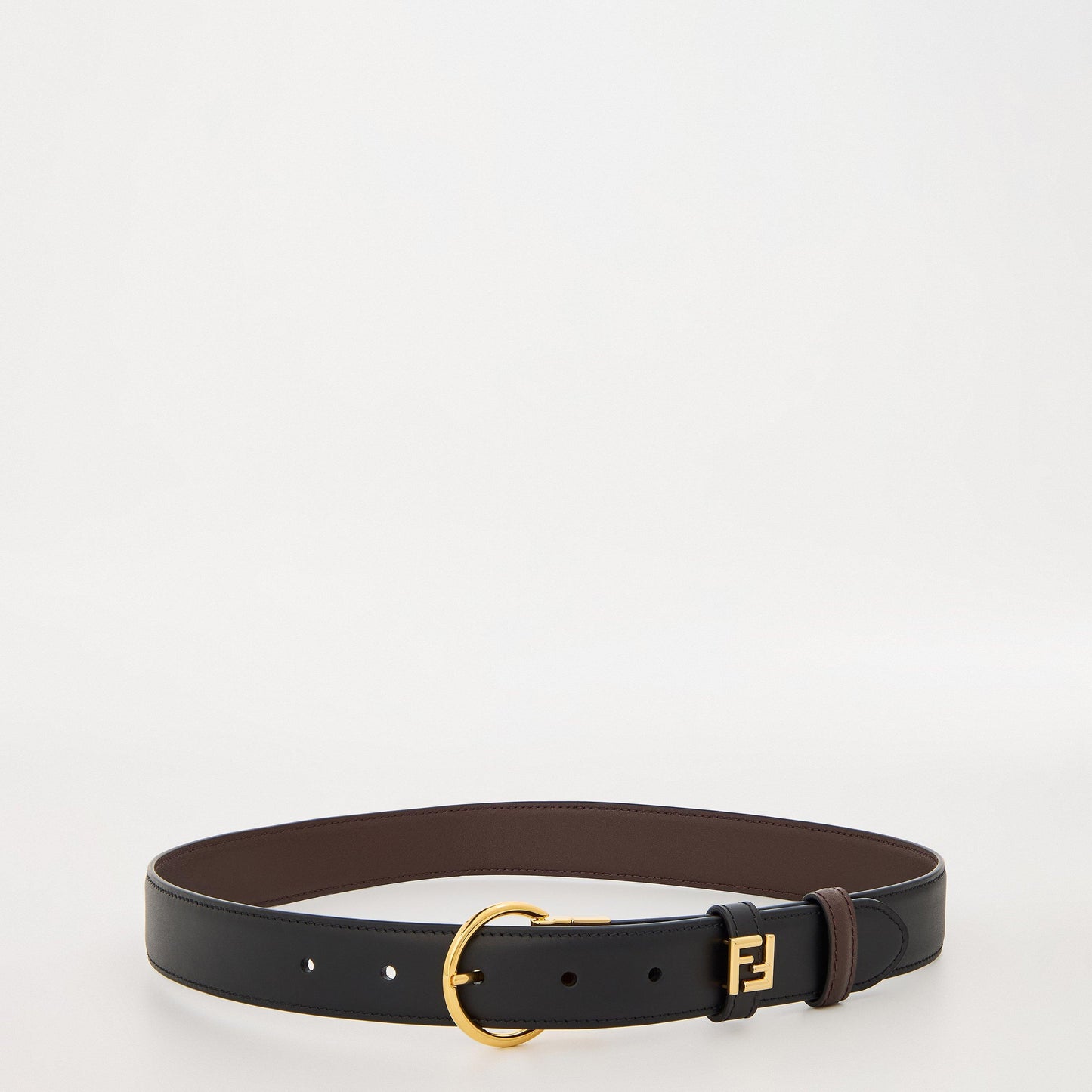 Fendi Women's Logo Reverse Reversible Leather Belt