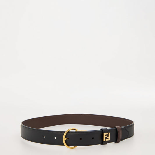 Fendi Women's Logo Reverse Reversible Leather Belt