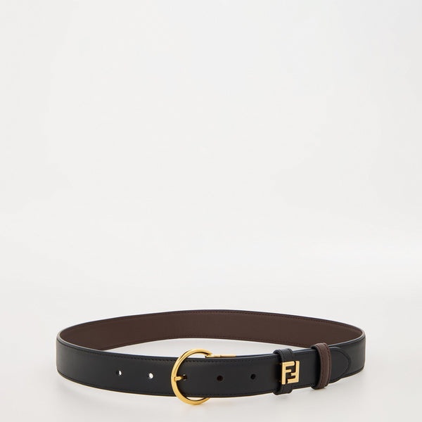 Fendi Women's Logo Reverse Reversible Leather Belt