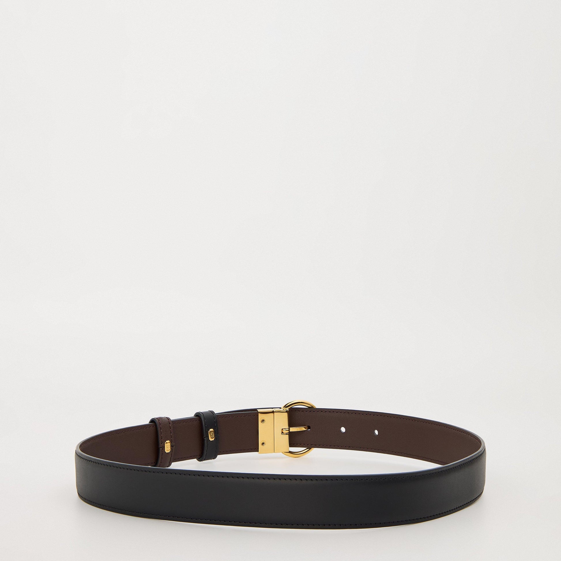 Fendi Women's Logo Reverse Reversible Leather Belt