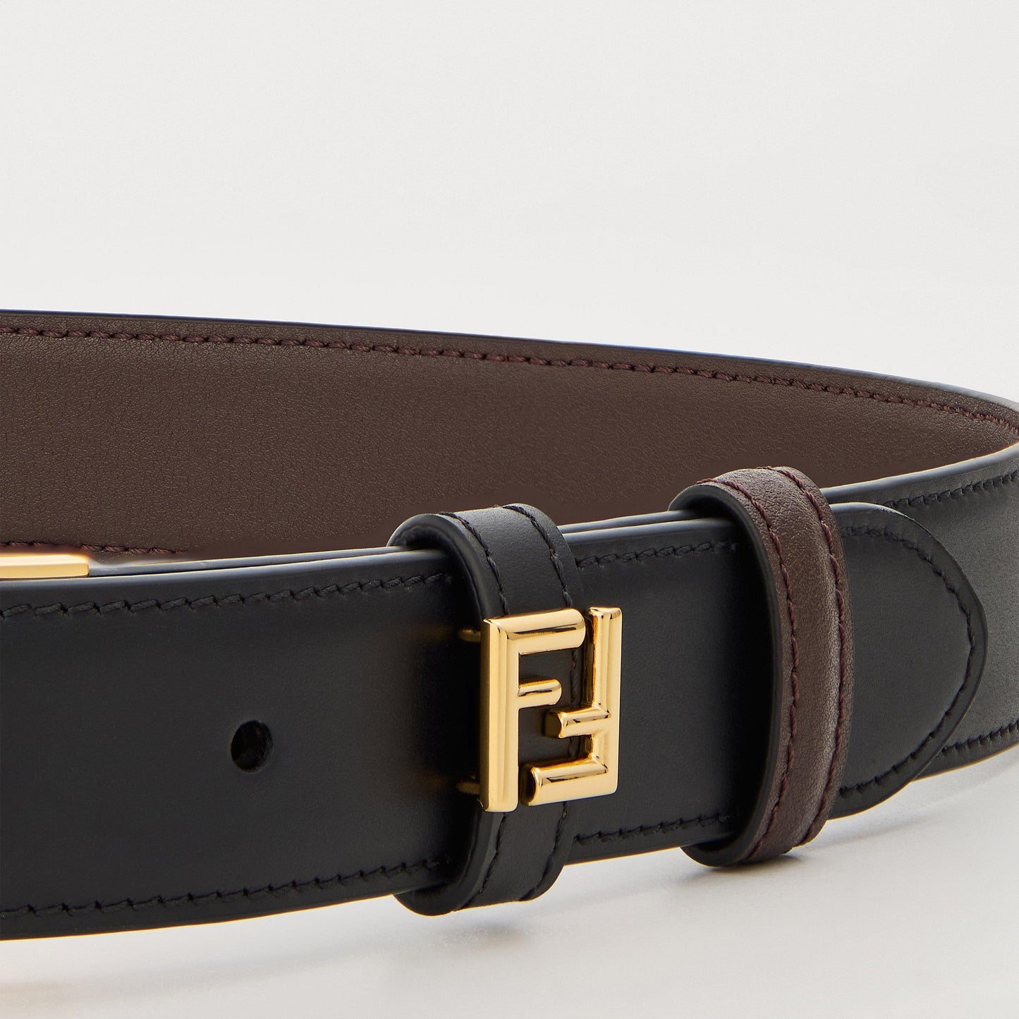 Fendi Women's Logo Reverse Reversible Leather Belt