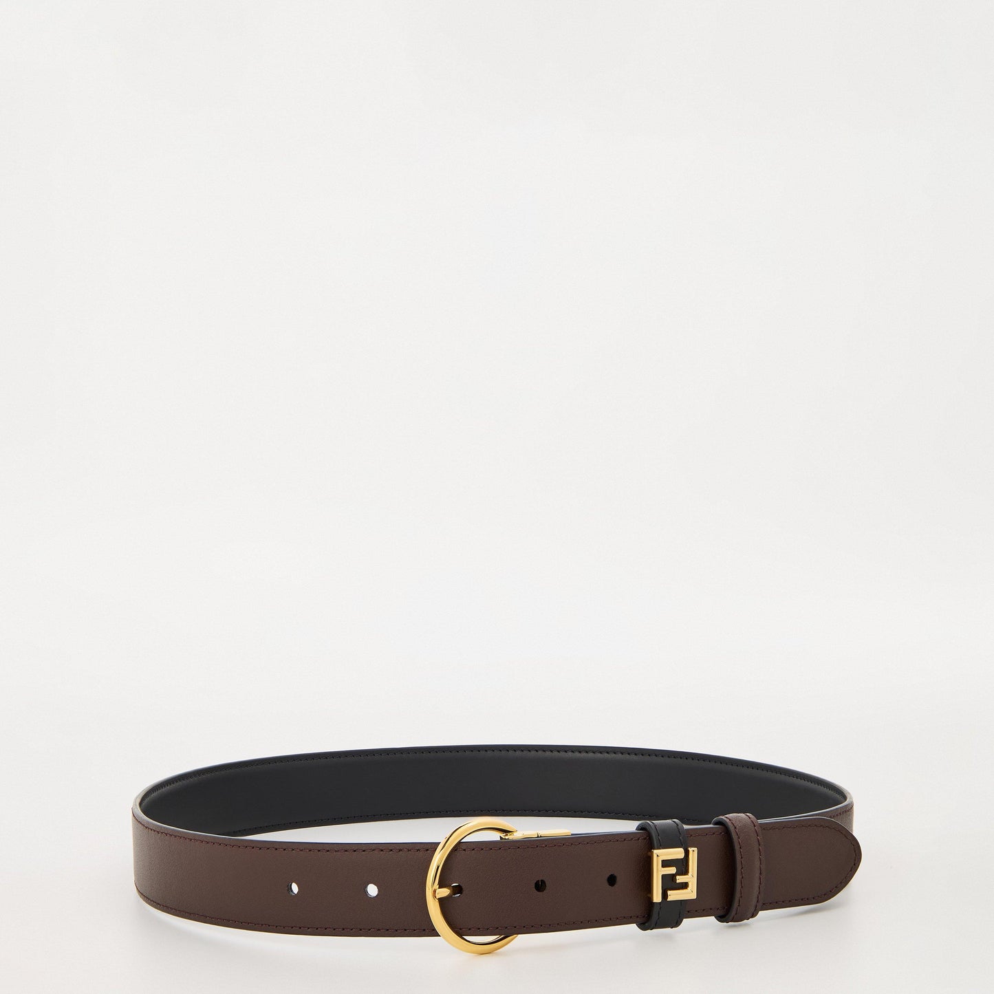 Fendi Women's Logo Reverse Reversible Leather Belt