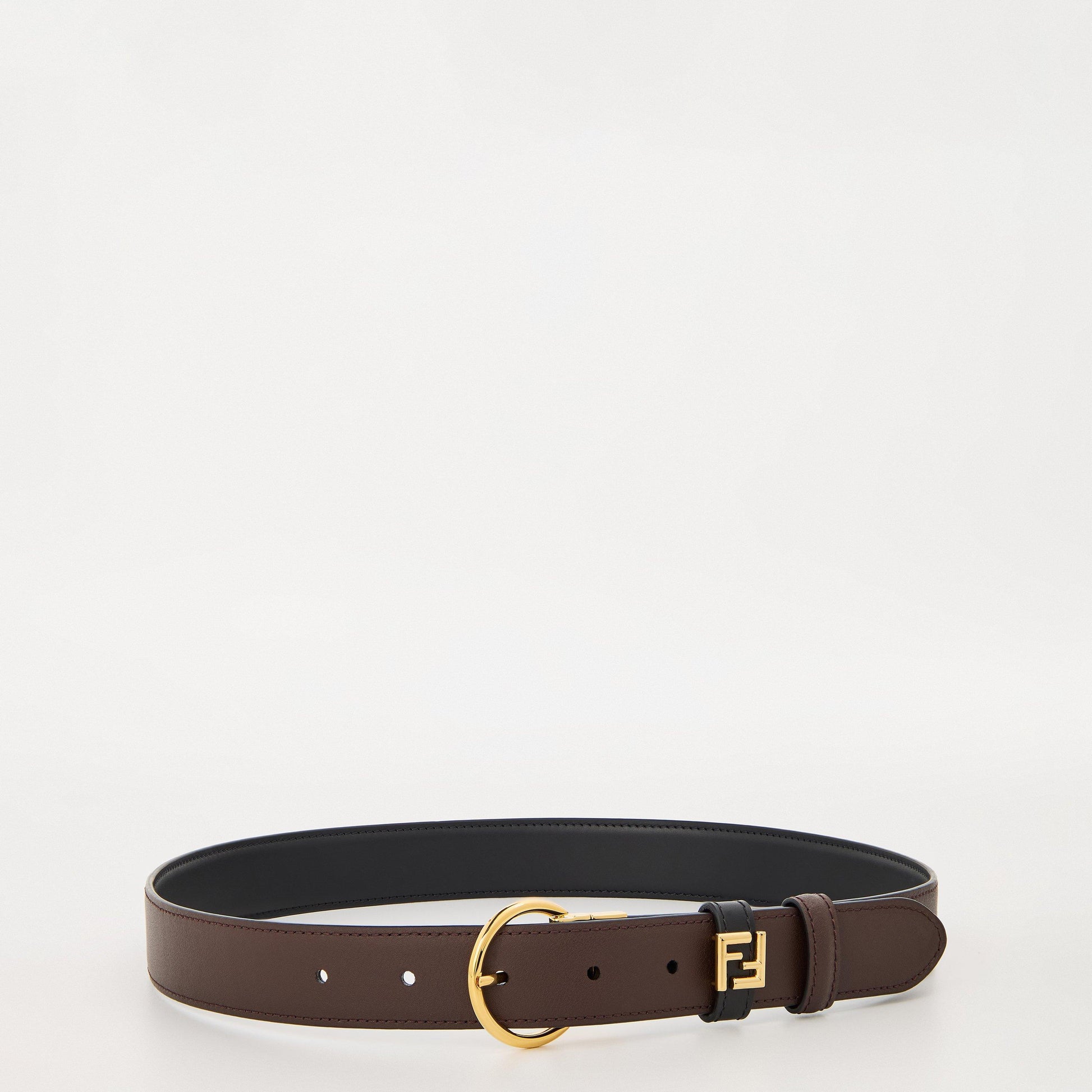 Fendi Women's Logo Reverse Reversible Leather Belt